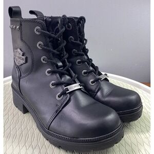 Harley-Davidson Women's Cynwood 5-Inch Black Motorcycle Riding Boots Sz. 7.5M